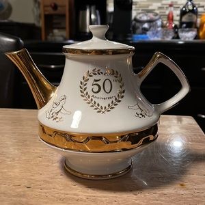 50th anniversary tea pot Gibsons staffordshire England